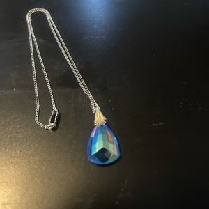 Vintage rainbow crystal necklace